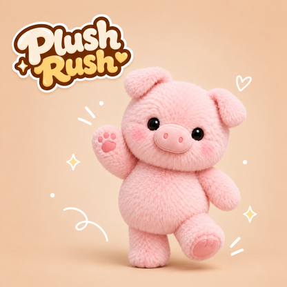 Peluche cochon qui court | Plushrush®